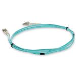 Picture of 1.5m LC to LC Aqua OM4 Duplex OFNR (Riser-Rated) Fiber Patch Cable