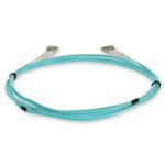 Picture of 1.5m LC to LC Aqua OM4 Duplex OFNR (Riser-Rated) Fiber Patch Cable