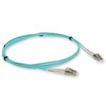 Picture of 1.5m LC to LC Aqua OM4 Duplex OFNR (Riser-Rated) Fiber Patch Cable
