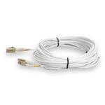 Picture of 20m LC to LC White OM4 Duplex OFNR (Riser-Rated) TAA Fiber Patch Cable
