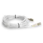 Picture of 20m LC to LC White OM4 Duplex OFNR (Riser-Rated) TAA Fiber Patch Cable