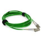 Picture of 2m LC to LC Green OM3 Duplex OFNR (Riser-Rated) TAA Fiber Patch Cable