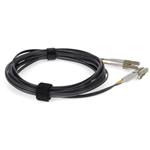 Picture of 2m LC to LC Gray OM3 Duplex OFNR (Riser-Rated) TAA Fiber Patch Cable