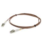 Picture of 2m LC to LC Brown OM4 Duplex OFNR (Riser-Rated) TAA Fiber Patch Cable