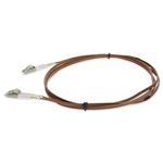 Picture of 2m LC to LC Brown OM4 Duplex OFNR (Riser-Rated) TAA Fiber Patch Cable