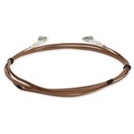 Picture of 2m LC to LC Brown OM4 Duplex OFNR (Riser-Rated) TAA Fiber Patch Cable