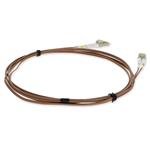 Picture of 2m LC to LC Brown OM4 Duplex OFNR (Riser-Rated) TAA Fiber Patch Cable
