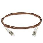 Picture of 2m LC to LC Brown OM4 Duplex OFNR (Riser-Rated) TAA Fiber Patch Cable