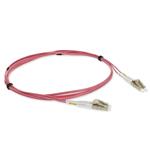 Picture of 2m LC to LC Pink OM4 Duplex OFNR (Riser-Rated) Fiber Patch Cable
