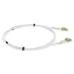 Picture of 2m LC to LC White OM4 Duplex OFNR (Riser-Rated) Fiber Patch Cable