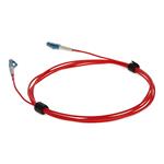 Picture of 2m LC to LC Red OS2 Simplex OFNR (Riser-Rated) TAA SMF Fiber Patch Cable