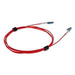 Picture of 2m LC to LC Red OS2 Simplex OFNR (Riser-Rated) TAA SMF Fiber Patch Cable
