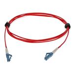 Picture of 2m LC to LC Red OS2 Simplex OFNR (Riser-Rated) TAA SMF Fiber Patch Cable