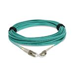 Picture of 30m LC to LC Aqua OM4 Duplex LSZH Fiber Patch Cable