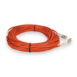 Picture of 50m LC to LC Orange OM4 Duplex OFNP (Plenum-Rated) Fiber Patch Cable
