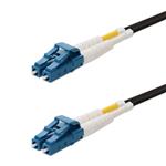 Picture of 50m LC to LC Black OS2 Duplex OFNR (Riser-Rated) SMF Fiber Outdoor Patch Cable