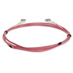 Picture of 5m LC to LC Pink OM4 Duplex OFNR (Riser-Rated) Fiber Patch Cable