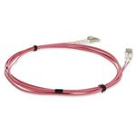 Picture of 5m LC to LC Pink OM4 Duplex OFNR (Riser-Rated) Fiber Patch Cable