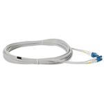 Picture of 5m LC to LC Gray OS2 Duplex OFNR (Riser-Rated) SMF Fiber Patch Cable