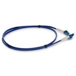 Picture of 5m LC to LC Blue OS2 Duplex Armored OFNR (Riser-Rated) SMF Fiber Patch Cable