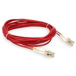 Picture of 8m LC to LC Red OM4 Duplex OFNR (Riser-Rated) Fiber Patch Cable
