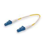 Picture of 0.25m LC to LC Yellow OS2 Simplex Microboot, Snagless OFNR (Riser-Rated) SMF Fiber Patch Cable