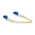 Picture of 0.25m LC to LC Yellow OS2 Simplex Microboot, Snagless OFNR (Riser-Rated) SMF Fiber Patch Cable