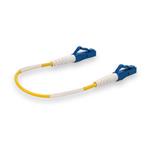 Picture of 0.25m LC to LC Yellow OS2 Simplex Microboot, Snagless OFNR (Riser-Rated) SMF Fiber Patch Cable