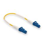 Picture of 0.25m LC to LC Yellow OS2 Simplex Microboot, Snagless OFNR (Riser-Rated) SMF Fiber Patch Cable
