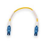 Picture of 0.25m LC to LC Yellow OS2 Simplex Microboot, Snagless OFNR (Riser-Rated) SMF Fiber Patch Cable