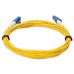 Picture of 0.5m LC to LC Yellow OS2 Simplex Microboot, Snagless OFNR (Riser-Rated) SMF Fiber Patch Cable