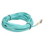 Picture of 16m LC to LC Aqua OM4 Duplex Microboot, Snagless OFNR (Riser-Rated) Fiber Patch Cable