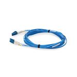 Picture of 1ft LC to LC Blue OS2 Duplex Microboot, Snagless OFNR (Riser-Rated) SMF Fiber Patch Cable with 1.6mm OD Jacket