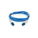 Picture of 1ft LC to LC Blue OS2 Duplex Microboot, Snagless OFNR (Riser-Rated) SMF Fiber Patch Cable with 1.6mm OD Jacket
