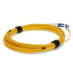 Picture of 2.5m LC to LC Yellow OS2 Duplex Microboot, Snagless OFNR (Riser-Rated) SMF Fiber Patch Cable