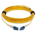 Picture of 2.5m LC to LC Yellow OS2 Duplex Microboot, Snagless OFNR (Riser-Rated) SMF Fiber Patch Cable