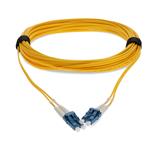 Picture of 46m LC to LC Yellow OS2 Duplex Microboot, Snagless OFNR (Riser-Rated) SMF Fiber Patch Cable