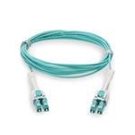 Picture of 5m LC to LC Aqua OM4 Duplex Uniboot OFNR (Riser-Rated) Fiber Patch Cable with Push/Pull Tabs