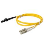 Picture of 1m LC to MT-RJ Yellow OM4 Duplex OFNR (Riser-Rated) Fiber Patch Cable