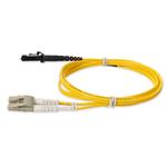 Picture of 1m LC to MT-RJ Yellow OM4 Duplex OFNR (Riser-Rated) Fiber Patch Cable