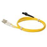 Picture of 1m LC to MT-RJ Yellow OM4 Duplex OFNR (Riser-Rated) Fiber Patch Cable