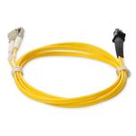 Picture of 1m LC to MT-RJ Yellow OM4 Duplex OFNR (Riser-Rated) Fiber Patch Cable