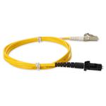 Picture of 1m LC to MT-RJ Yellow OM4 Duplex OFNR (Riser-Rated) Fiber Patch Cable