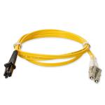 Picture of 1m LC to MT-RJ Yellow OM4 Duplex OFNR (Riser-Rated) Fiber Patch Cable