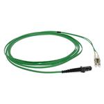 Picture of 2m LC to MT-RJ Green OM4 Duplex OFNR (Riser-Rated) Fiber Patch Cable