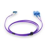 Picture of 5ft LC to SC Purple OS2 Duplex OFNR (Riser-Rated) TAA SMF Fiber Patch Cable