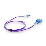 Picture of 5ft LC to SC Purple OS2 Duplex OFNR (Riser-Rated) TAA SMF Fiber Patch Cable