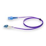 Picture of 7ft LC to SC Purple OS2 Duplex OFNR (Riser-Rated) TAA SMF Fiber Patch Cable