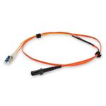 Picture of 1m MT (Male) Orange OM1 to LC (Male) Yellow OS2 Duplex OFNR Mode Conditioning Cable
