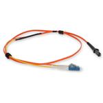 Picture of 1m MT (Male) Orange OM1 to LC (Male) Yellow OS2 Duplex OFNR Mode Conditioning Cable